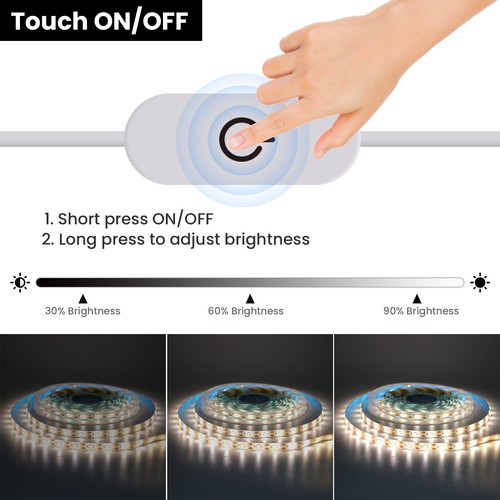 5V USB LED Strip Lights 0.5-5M 2835 Dimmable Tape IP65 TV Lighting Self Adhesive - Picture 5 of 26