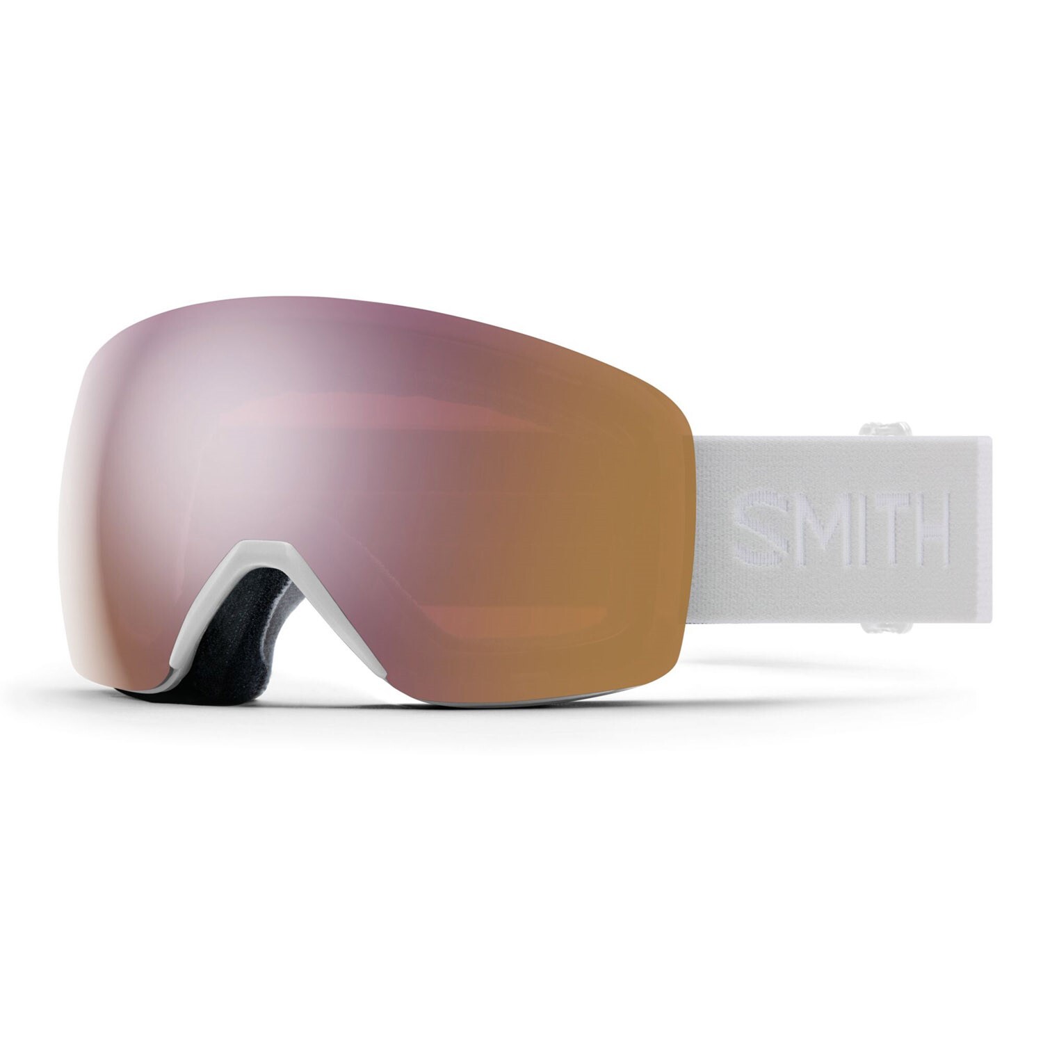 Лыжные / снежные очки Smith Skyline White Vapor, повседневные зеркальные линзы из розового золота, Новые