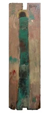 PURVIS YOUNG "THE TOWER" | HUGE ORIGINAL PAINTING ON WOOD 81X24" | MAKE AN OFFER