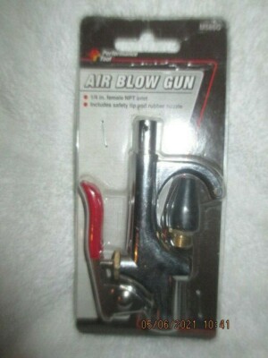 Air Blow Gun Compressor Nozzle Tip 1/4'' female NPT inlet Performance Tool M586C