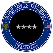 Cold War Veteran General Bumper Sticker Military Vinyl Soldier Decal 5"