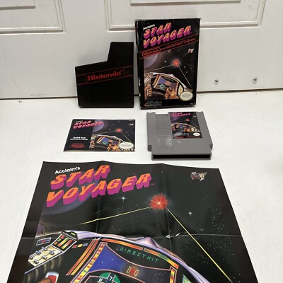 Star Voyager Acclaim Authentic Nintendo NES  COMPLETE n box + Poster #43