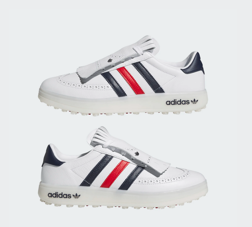 Adidas CourseCup Spikeless Golf Shoes - Cloud White/Night Indigo/Better Scarlet Adidas CourseCup Spikeless Golf Shoes White/Night Indigo  main image 2