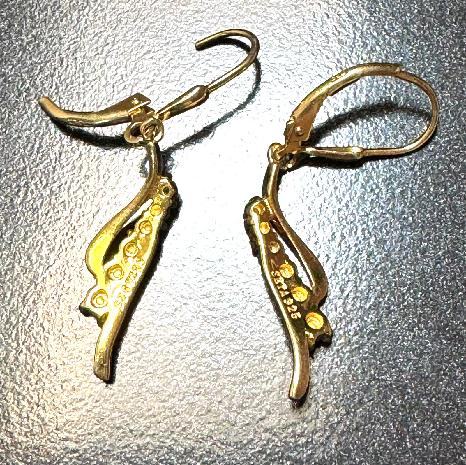 SETA 925 Sterling Silver Dangle Earrings with Dia… - image 6