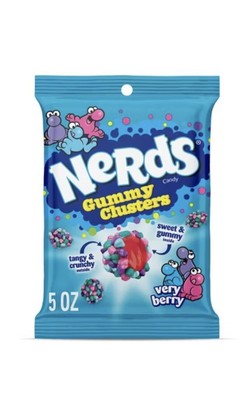 Nerds Gummy Clusters - Very Berry Crunchy & Chewy Candy -  5 oz Pack