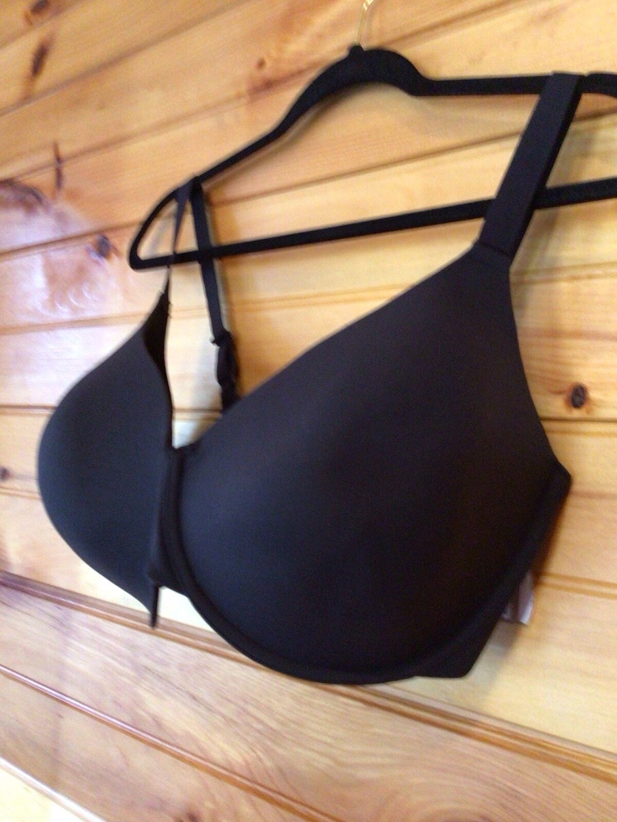 Skims FITS EVERYBODY T-SHIRT DEMI BRA Black Underwire Size 36H RN
