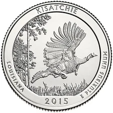 2015 S Kisatchie Louisiana America the Beautiful BU Quarter from US Mint Roll