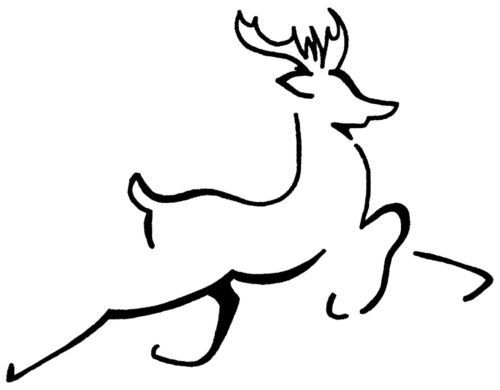 Unmounted Rubber Stamp - Brushed Reindeer - Picture 1 of 1