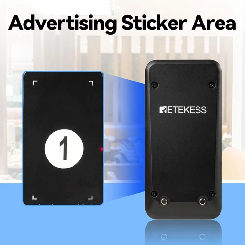 Retekess TD157 vibrierendes Pager-System, Summer für Restaurant, 984 Fuß große Reichweite, - Bild 5 von 12