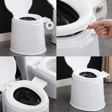 US 5L Portable Outdoor Indoor Travel Camping Bucket Toilet Vehicle Potty Commode