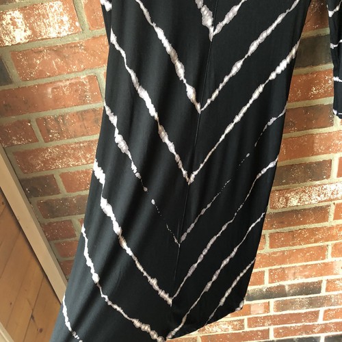 Saturday Sunday Anthropologie Black Tie Dye Size XS Long Sleeve Rayon Dress Boho - Picture 6 of 12