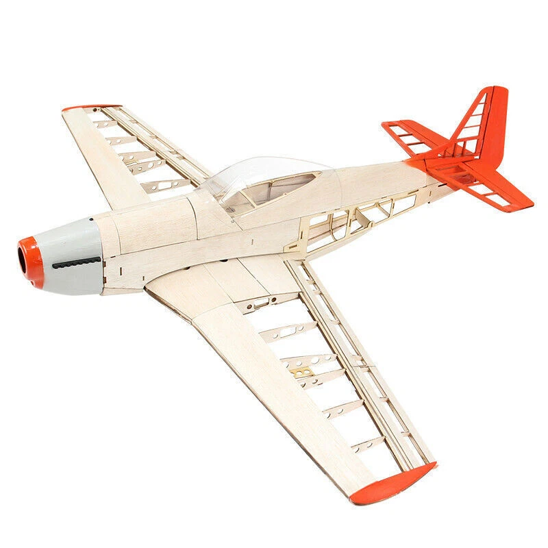 Upgraded RC Laser Cut Plane Balsa Wood Airplane P51 Model Kit Wingspan 100cm - Image 3 of 4
