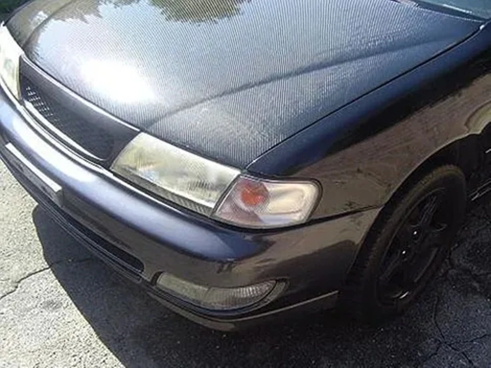 Parrilla de parachoques delantero de fibra de carbono para Nissan Sentra 200SX Lucino 1995-2008 Foto 2 de 4