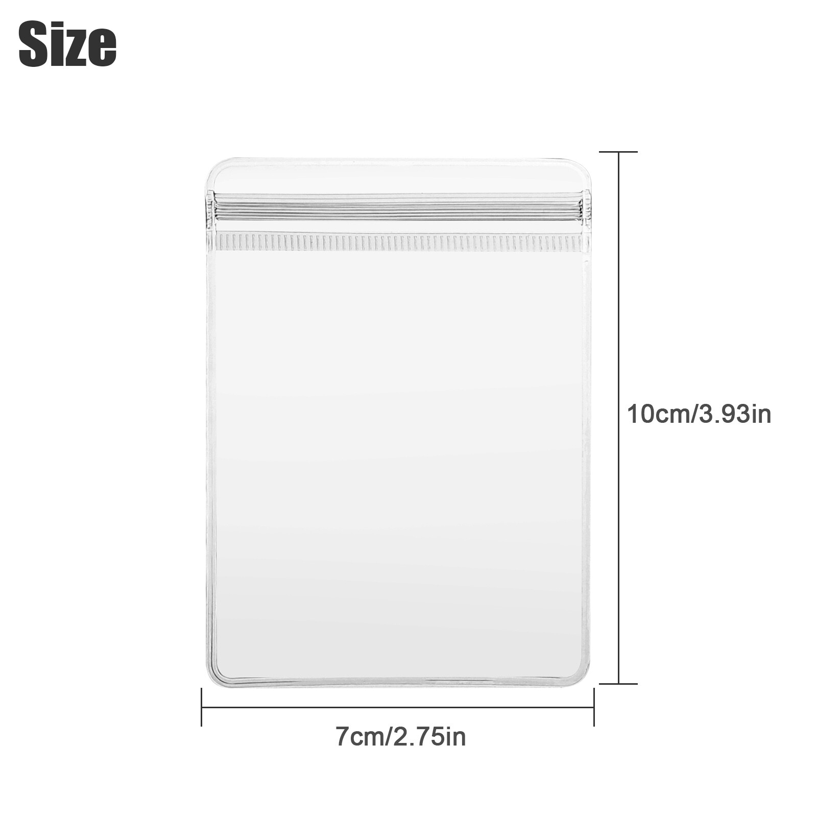 100 PCS Coin Ziplock Bag Plastic Clear PVC Case Jewelry Storage Cover