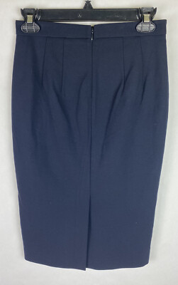 Theory Womens Skirt 0 Navy Blue Pencil Knit Stretch | eBay