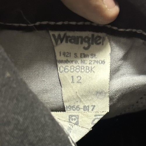 Vintage 1990’s Wrangler Boys Wide Leg Black Denim Shorts, Deadstock NWT, Size 12 - Picture 3 of 3