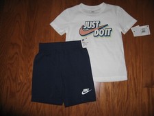 Nike 2 Piece T-Shirt  Shorts Set Boys Size 4/5/6 NWT
