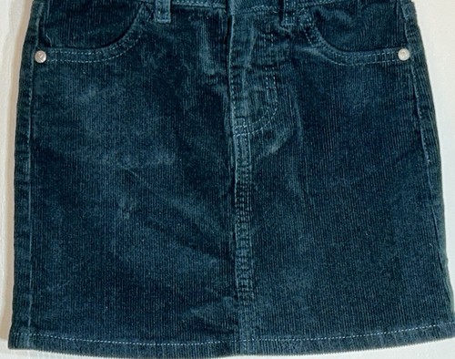 Art Class Little Girl's 6x Skirt Green Corduroy Adjustable Waist Zipper Snap EUC - Picture 5 of 10