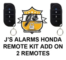 J's Alarms Honda Remote Start Add On Remote Controls 1 Way Includes 2 Controls