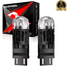 2PCS 7443 7440 LED Amber Brake Stop Tail Parking Light Bulbs Super Bright