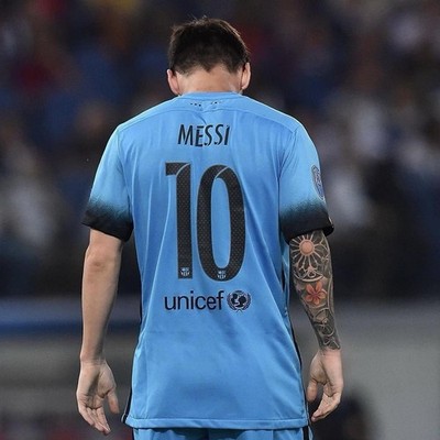 FC Barcelona Messi 2015 16 third Champions League jersey Size M | eBay