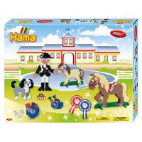 Hama BüGelperlenset - Pferdehof 4000 Midi Perlen Inkl. Vorlage