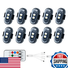10PCS Wireless LED Car Lights w/ Remote Control, High Brightness, Waterproof, US