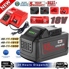 For Milwaukee For M18 18V 12.0AH 8.0Ah 48-11-1828 Battery/Charger Replacement