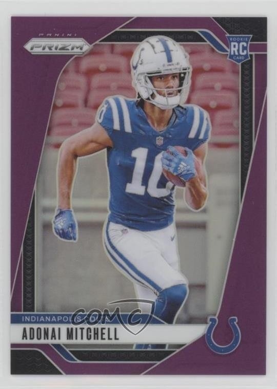 2024 Panini Prizm Rookies Purple Prizm /125 Adonai Mitchell #303 Rookie RC