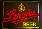 Vintage Stroh's Lighted Beer Advertising Sign 20.5" x 15.5" Man Cave