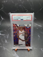 2019-20 Panini Mosaic LeBron James #298 Reactive Blue Prizm MVPs PSA 10 GEM MT
