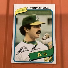 Topps 1980 Tony Armas #391 Oakland Athletics Baseball Base Set Card