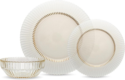 Elegant Ginger 12-Piece Dinnerware Set for 4 - Archie Glass Collection