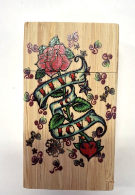 Cigarette Case Plastic with Pop Up Lid, Fits Pack of 100s - Live Love Roses