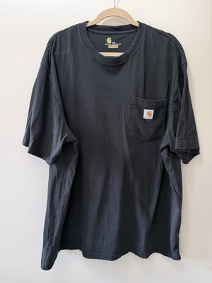 #ad #ad Carhartt Workwear Welder Mechanic Chore T Shirt K87 Black 2XL Mens Original Fit $9.99