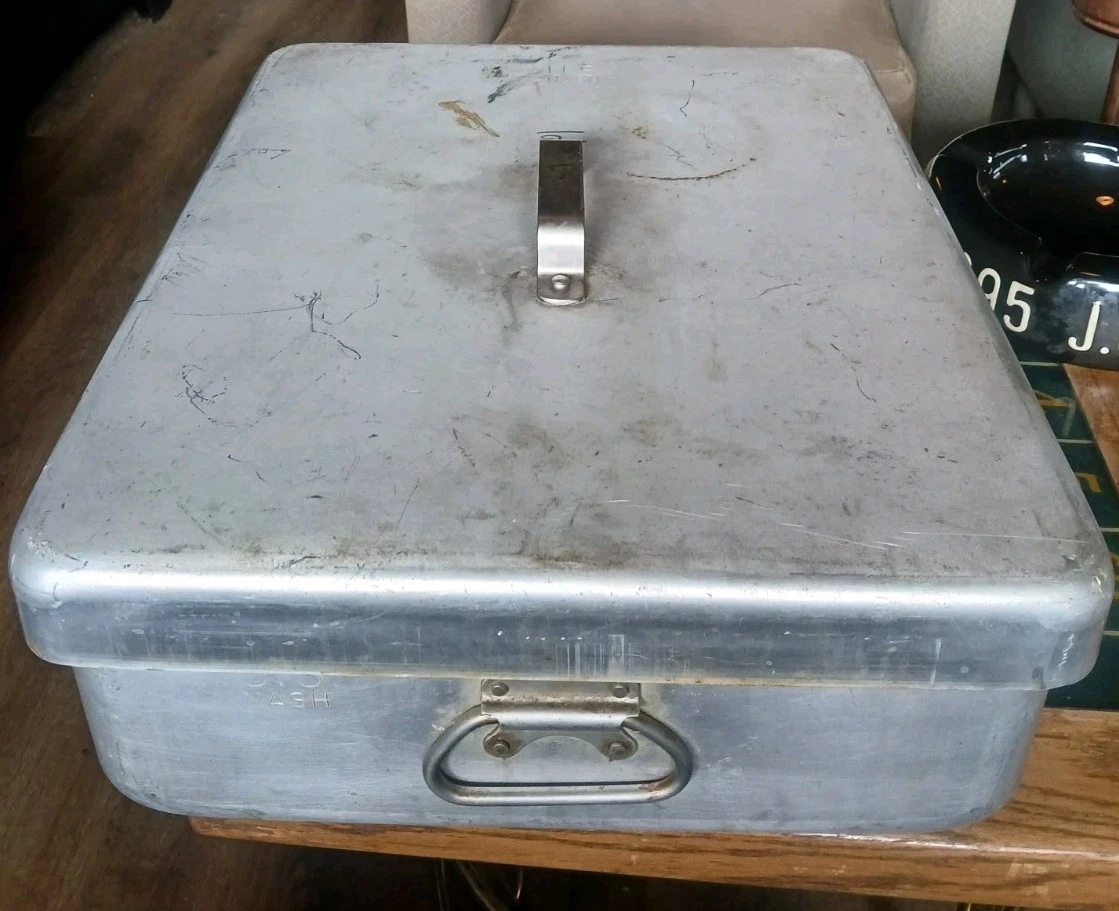 U.S. Nash Aluminum Roasting Pan Cooking Military Stove Oven