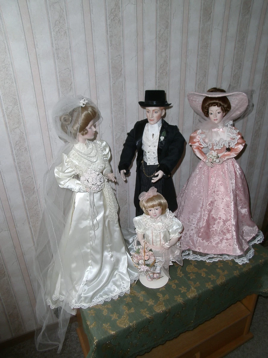 Künstlerpuppen "Hochzeit Arrangement" 4 Puppen