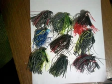 9-Weight Weedless  Jigs  with Skirt  3/8 oz & 1/2oz.   FREE SHIPPING