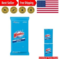 84 Total Fresh-Scented Glass Multi-Surface Cleaning Wipes Streak-Free Shine