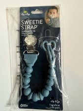 Itzy Ritzy Sweetie Beaded Strap Pacifier Clip, Blue