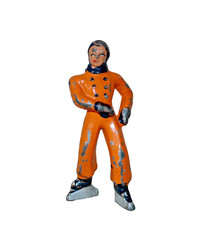 Barclay Lead 628 Male Ice Skater  Orange Suit Village Accessory