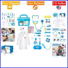 Kids Doctor Play Set for Toddlers 3-5 , Blue Medical Toy Kit