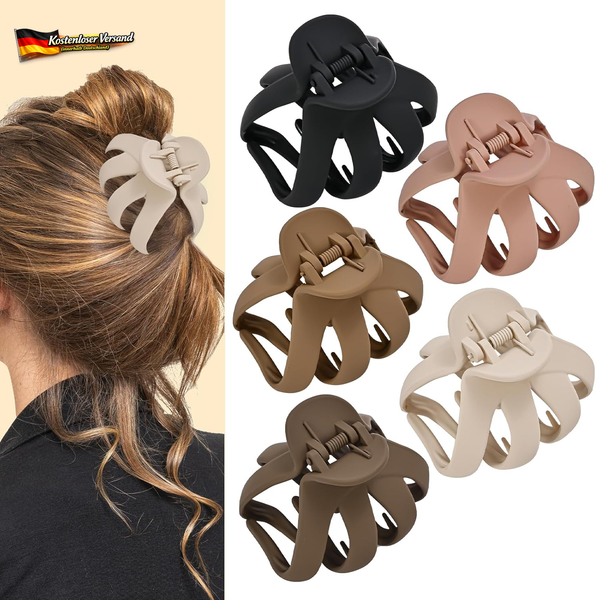 Lolalet Octopus Haarklammer, 5Er Set Haarspangen FüR Dickes Lockiges Langes Haar-image