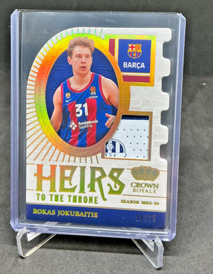 2023/24 Crown Royale Euroleague Heirs ROKAS JOKUBAITIS Gold Jersey Patch 18/25