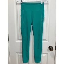 WILO ACTIVE Ribbed Teal High Waisted Leggings Women's Size S