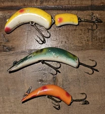 Vintage Kautzky Lazy Ike Assorted Lures Lot Of 3