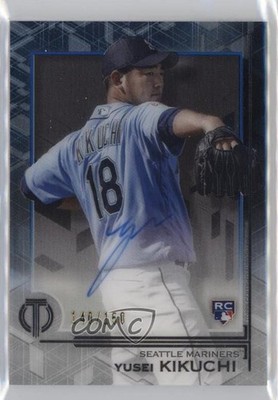 2019 Topps Tribute Blue 140/150 Yusei Kikuchi #TA-YK Rookie Auto RC 8k4