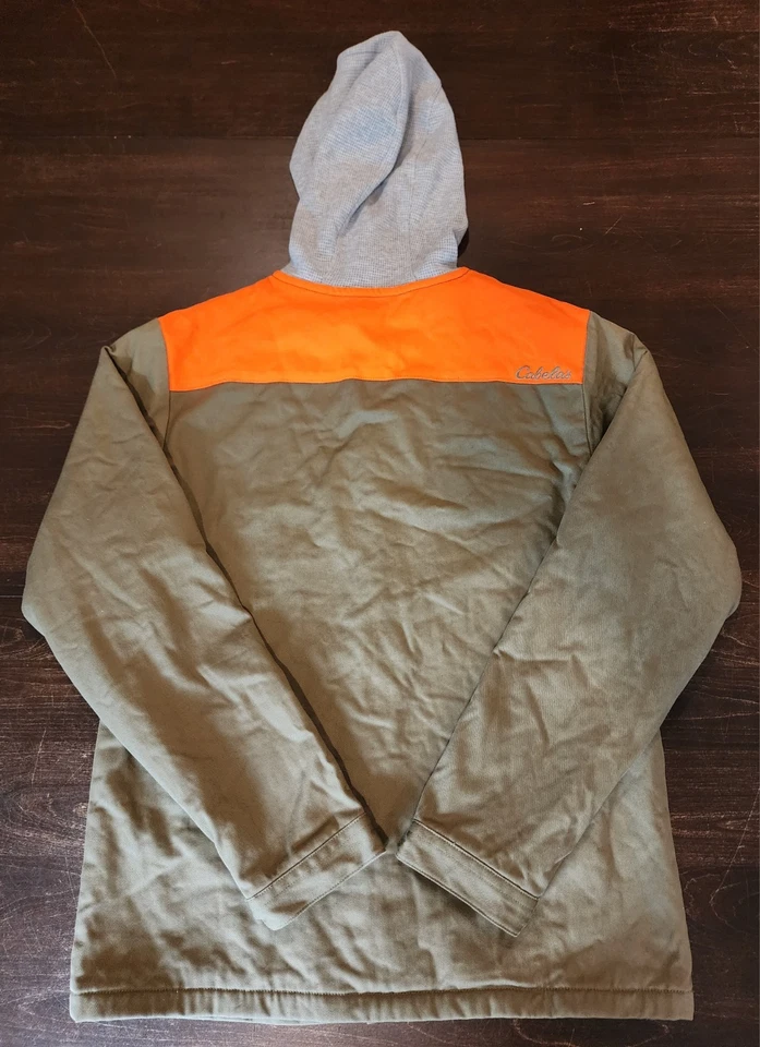 Cabelas Shooting Hunting Shirt Men's Size XL Button Up Shoulder Pad Hooded - Image 2 of 4