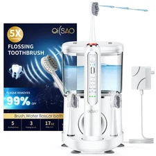 Electric Toothbrush with Water Flosser, Advanced 2.0 Flossing Toothbrush Combo