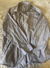Calvin Klein Men's Blue Dress Shirt, Wrinkle-Free, Size XL 17-17.5 32/33
